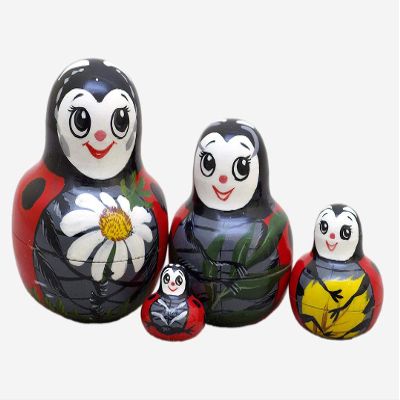 Lady Bug Nesting Doll 4pc./2.25"