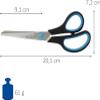Westcott 8 inch Easy Grip Soft Grip Scissor - Black/Blue - and Other Styles view 2