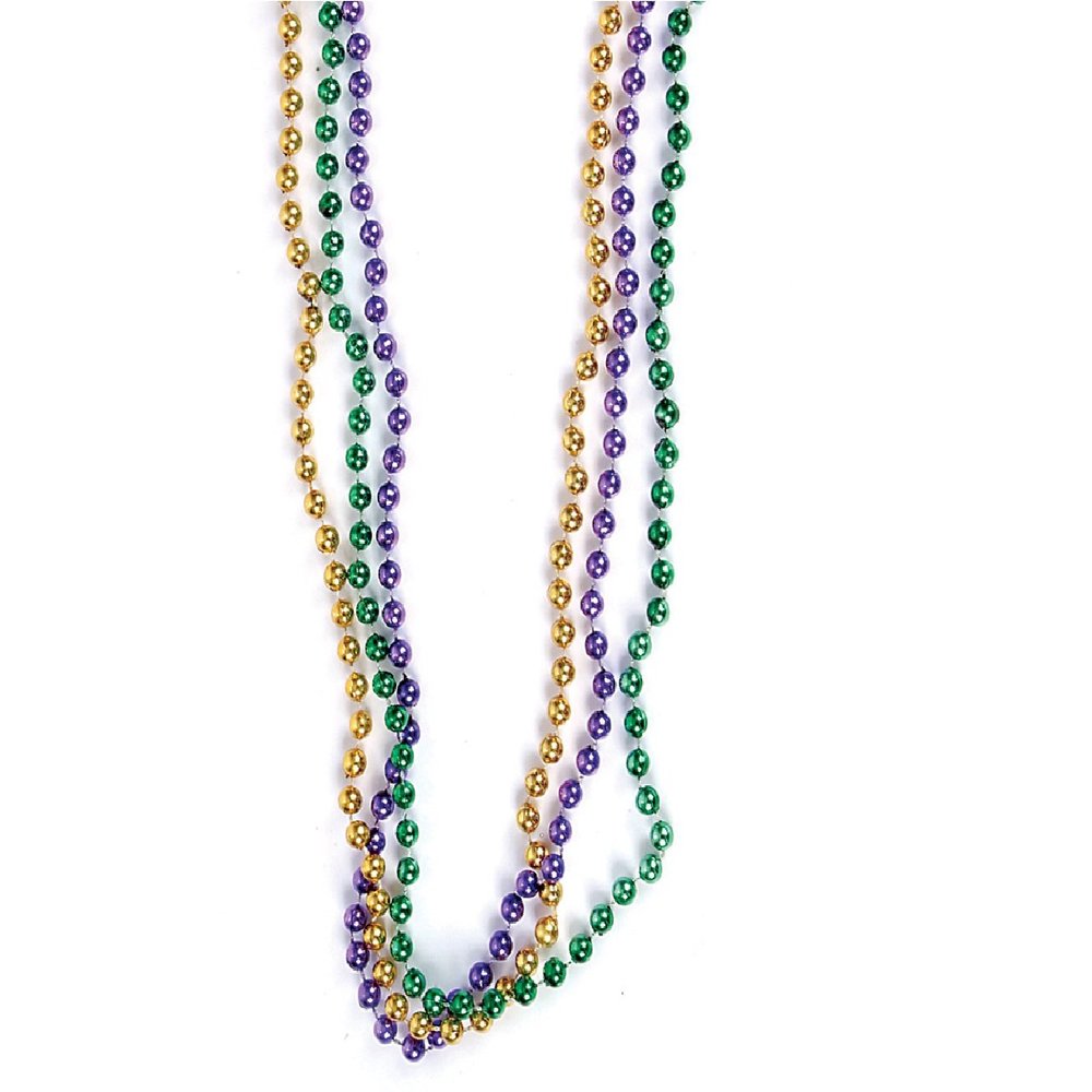 33" Mardi Gras Party Throw Toss Bead Necklaces (Pack of 120)
