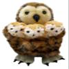 The Puppet Company Hide-Away Puppets Tawny Owl & 3 Babies view 1