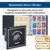 BCW 3-Inch Basketball Album - Black | Durable Binder for 90 Protective Pages, Heavy-Duty D-Ring | Ideal for Basketball Card Collectors, Storage, and Protection view 2