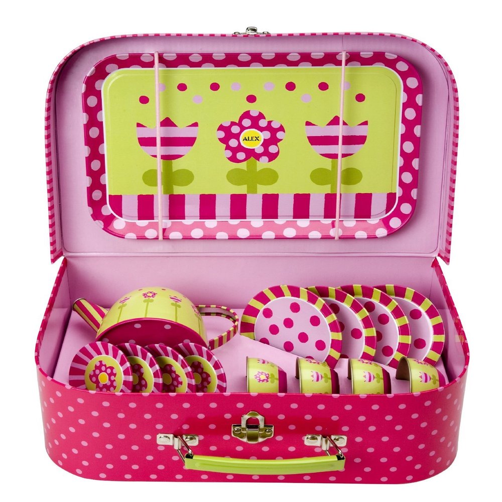 Alex Pretend Tea Time Kids Tea Set, 16 Piece
