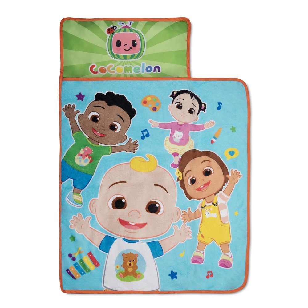 CoComelon J.J. Playtime Toddler Nap Mat with Attached Pillow & Blanket