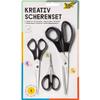 Folia Nice set of 3 black scissors, large, medium, filigree view 1