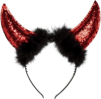 Boland 01069  Headband Devil Horns Hats and Other Headgear Red/Black