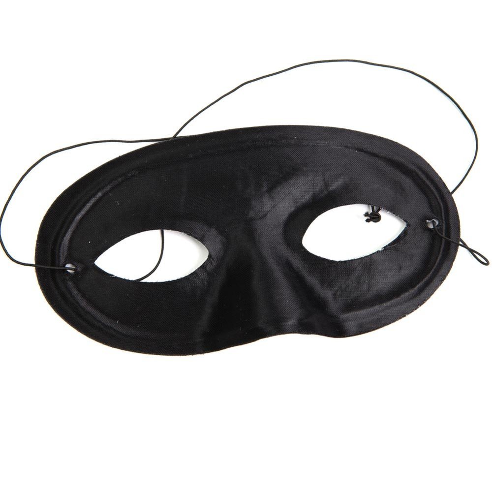 Deluxe Black Half Mask