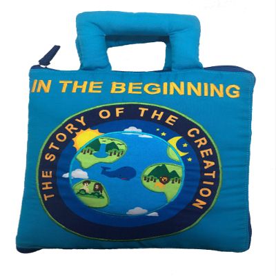 Pockets of Learning in The Beginning Quiet Book Explore The Story of Creation | Fabric Activity Busy Book for Toddlers and Children | Educational and Engaging Bible Church Book