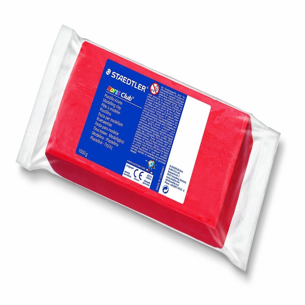 Staedtler Noris Club 8421 Plasticine Putty, 1000 g, Red