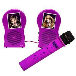 Singing Machine Bratz Purple Karaoke Machine with USB Microphone, Sing-Along Speaker, Compatible with Smartphones, Tablets, Laptops