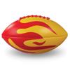 Crocodile Creek Soft Textured Football for Kids Ages 3 and Up - Inflatable Ball for Flag Football Games and Outdoor Sports - Waterproof - Made from Rubber and PVC - Red Flame - 9-inch Length view 1