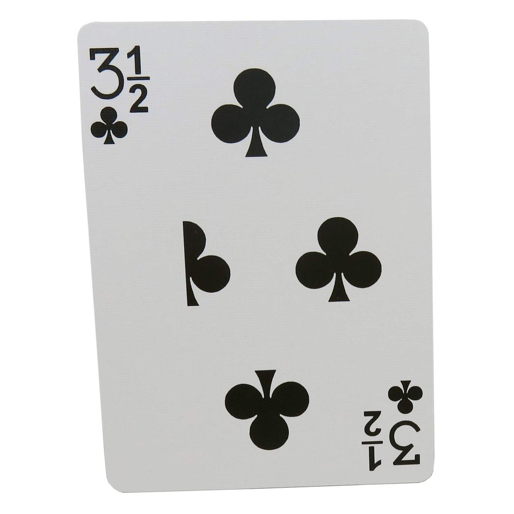 3 1/2 of Clubs - Bicycle Back - Magic Card Trick Gag