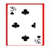 3 1/2 of Clubs - Bicycle Back - Magic Card Trick Gag view 2