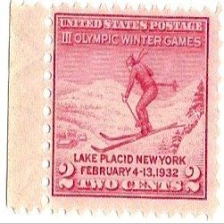 1932 U.S. 2 Cents Third Olympic Winter Games #716 stamp