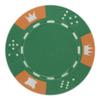 Brybelly Crown & Dice Poker Chip Heavyweight 14-Gram Clay Composite  Pack of 50 (Green) view 1