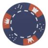Brybelly Crown & Dice Poker Chip Heavyweight 14-gram Clay Composite  Pack of 50 (Blue) view 1
