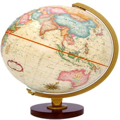 Liprougle 83572 Globe with Light, Panoramic Antique Type, Japanese Version