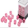 Dice Set 36d6 Translucent (12mm) 23814 Pink / White view 2