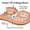 Mainstreet Classics Wooden "29" Cribbage Board Game Set view 4