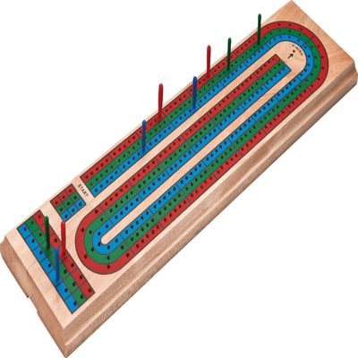 Mainstreet Classics Traditional Wooden Cribbage Board Game Set