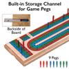 Mainstreet Classics Traditional Wooden Cribbage Board Game Set view 3