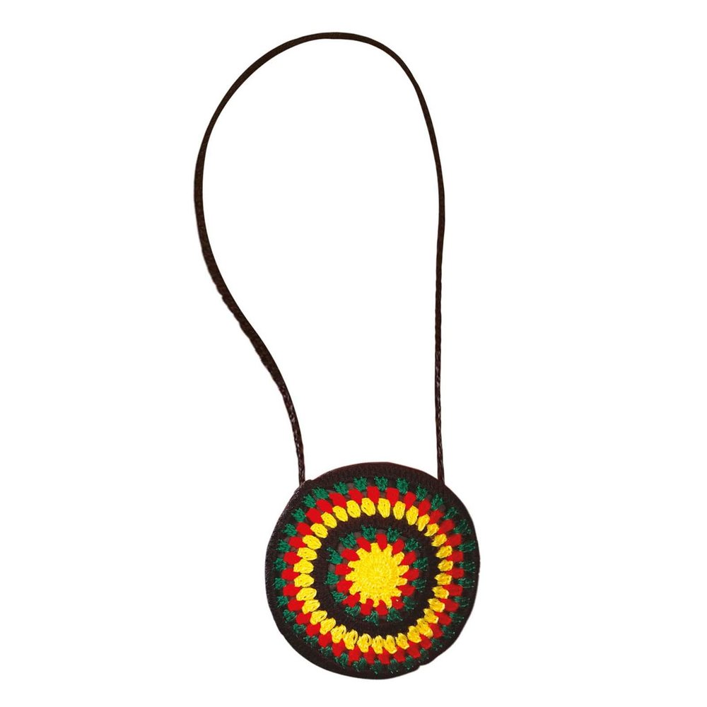 Crochet Handbag Reggae/Rasta Accessory for Fancy Dress