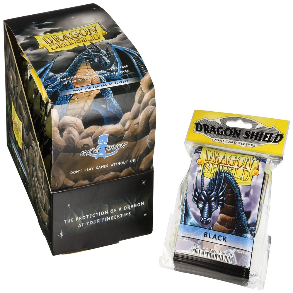 Arcane Tinmen ApS Dragon Shield Sleeves Pack (Small, 50 Sleeves, Black)