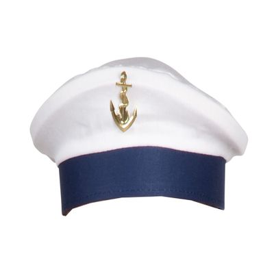 Boland 00980  Sailor Hat Adult One Size White