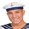 Boland 00980  Sailor Hat Adult One Size White view 2