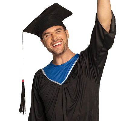Boland 90646 Graduate hat for Adults, Black, One Size