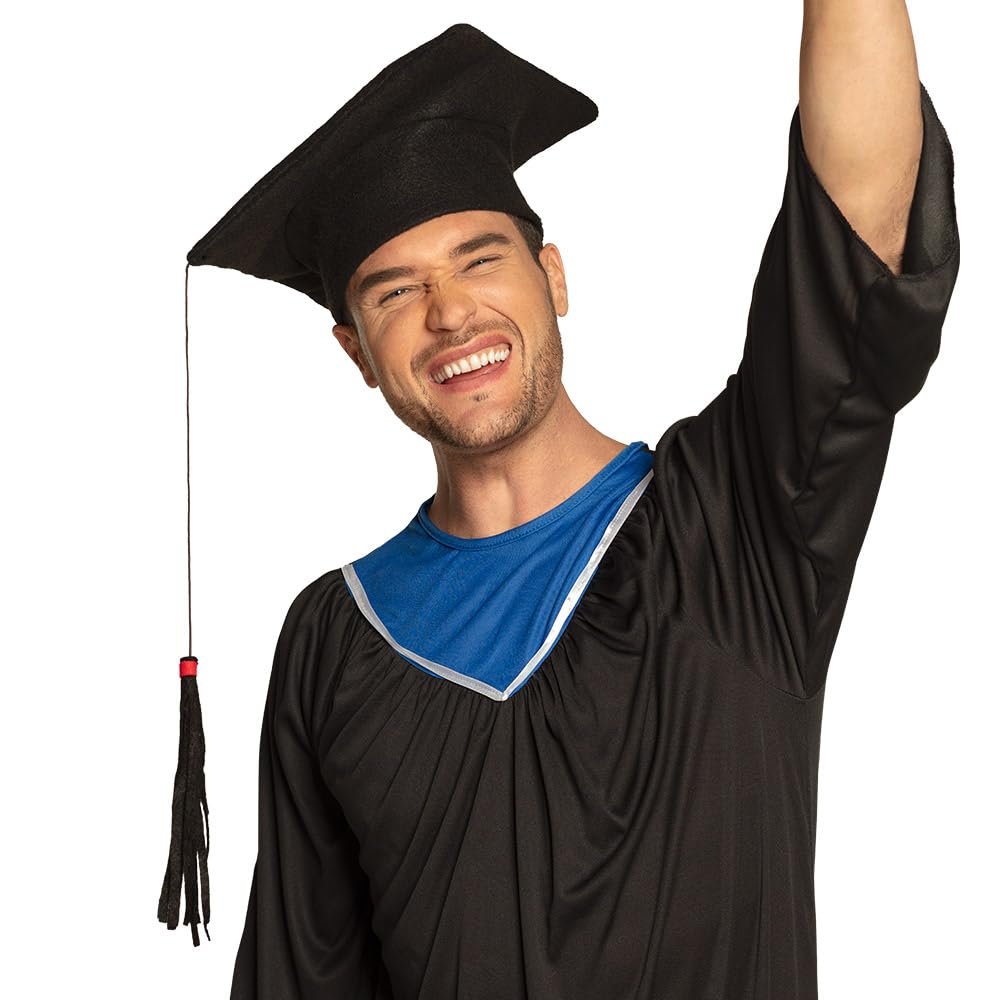 Boland 90646 Graduate hat for Adults, Black, One Size