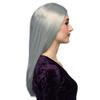 Boland 86082 Halloween Long Straight Silver Grey Witch Wig Fancy Dress Accessory view 1