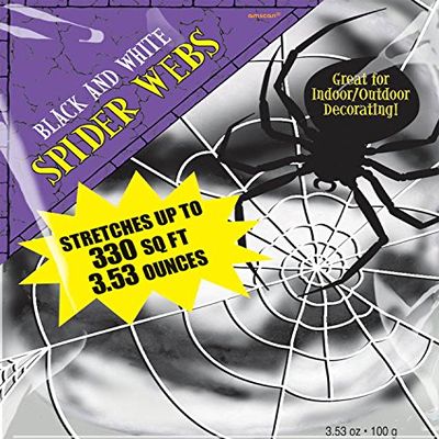 Black and White Stretchy Spider Web 3.53oz