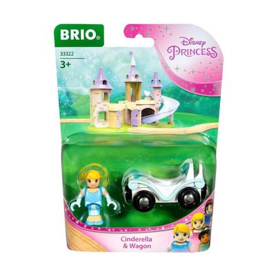 BRIO - 33322 Disney Princess Cinderella & Wagon | 2 Piece Toy Train for Kids Ages 3 and Up