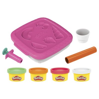 Play-Doh Create n Go Cupcakes Playset, Set with Storage Container, Arts and Crafts Activities, Kids Toys for 3 Year Olds and Up