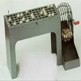 NATIONALBINGOONLINE.COM SPEEDMATIC Bingo Cage with 7/8" Wooden Bingo Balls