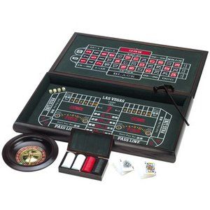 3-in-1 Wooden Casino Game (Large) by Excalibur