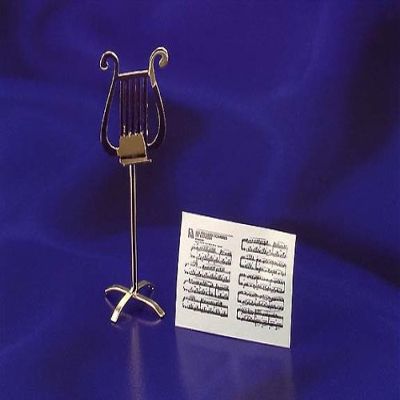 Dollhouse Miniature Brass Music Stand