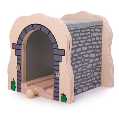Bigjigs Rail Grey Stone Tunnel - Other Major Wooden Rail Brands are Compatible