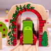 Bigjigs Rail Red Brick Train Tunnel | Model Accessories for Wooden Railway Track | Wood Toy Expansion for Steam Engine Fans | Ideal Gifts for 3+ Year Old Kids | Toddler Education Tool view 2