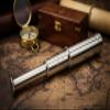 15" Handheld Brass Telescope with Leather Case - Nautical Collector view 4