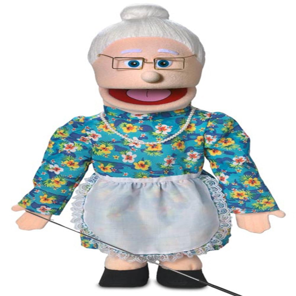 25" Granny, Peach Grandmother, Full Body, Ventriloquist Style Puppet