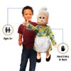 25" Granny, Peach Grandmother, Full Body, Ventriloquist Style Puppet view 2