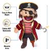 14" Pirate w/Peg Leg, Hand Puppet view 3