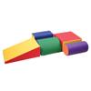 Constructive Playthings Kids Climbing Toys for Toddlers, Soft Play Equipment, Daycare Essentials, Padded Shapes, Sturdy Vinyl Exterior, Easy to Clean, Multicolor, 5 Foam Shapes, All Ages view 1