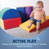 Constructive Playthings Kids Climbing Toys for Toddlers, Soft Play Equipment, Daycare Essentials, Padded Shapes, Sturdy Vinyl Exterior, Easy to Clean, Multicolor, 5 Foam Shapes, All Ages view 3