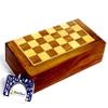 Exotic Hardwood 10 Inch Folding Magnetic Travel Chess Set view 3