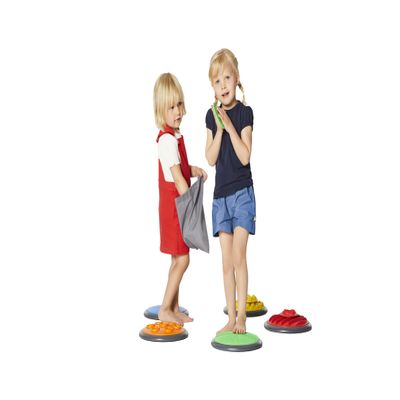 GONGE Tactile Sensory Discs - Starter Set - 10 Textured Stepping Discs, Sensory Exploration, Cognitive Development - Includes Blindfold - Ages 1+, Vibrant