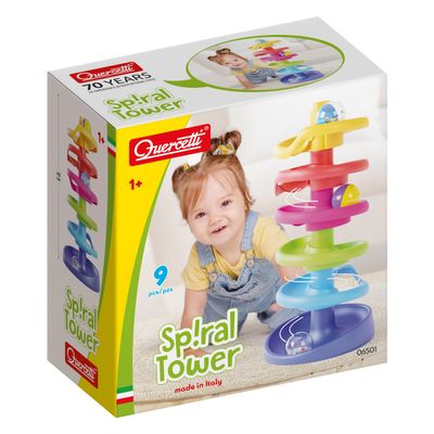 Quercetti-Quercetti-6501 Spiral Tower Circuit Bb, Parcours pour Billes, 6501