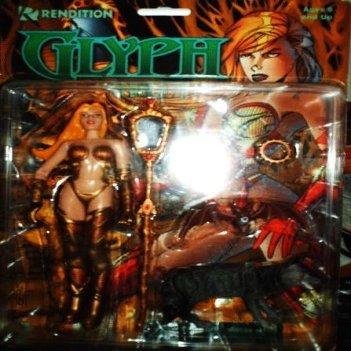 7" Glyph Action Figure Variant I (Gold Costume) - From the Hit Comic Book Series "Ravening"