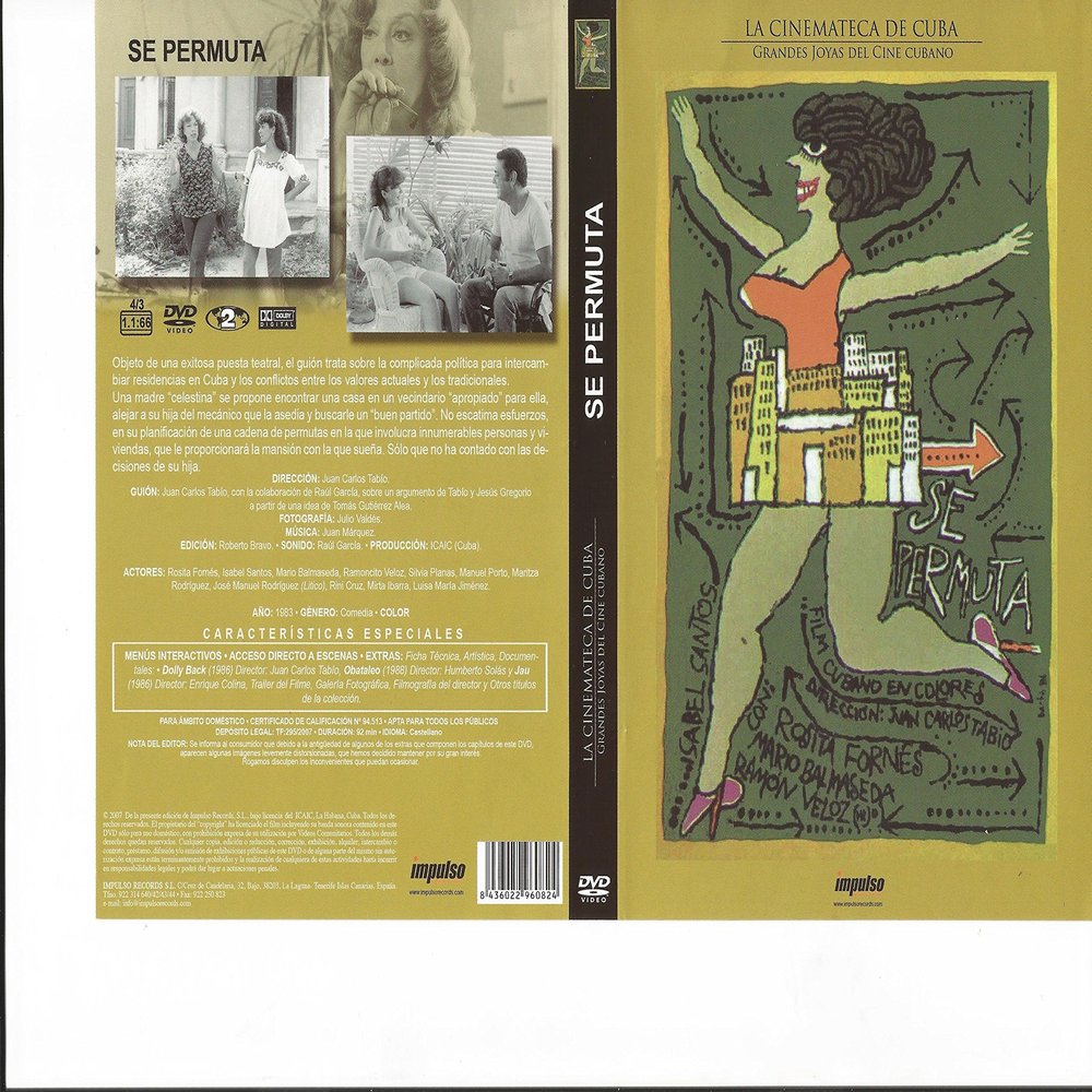 DVD Filme Cubano SE PERMUTA 1983 REGION 2